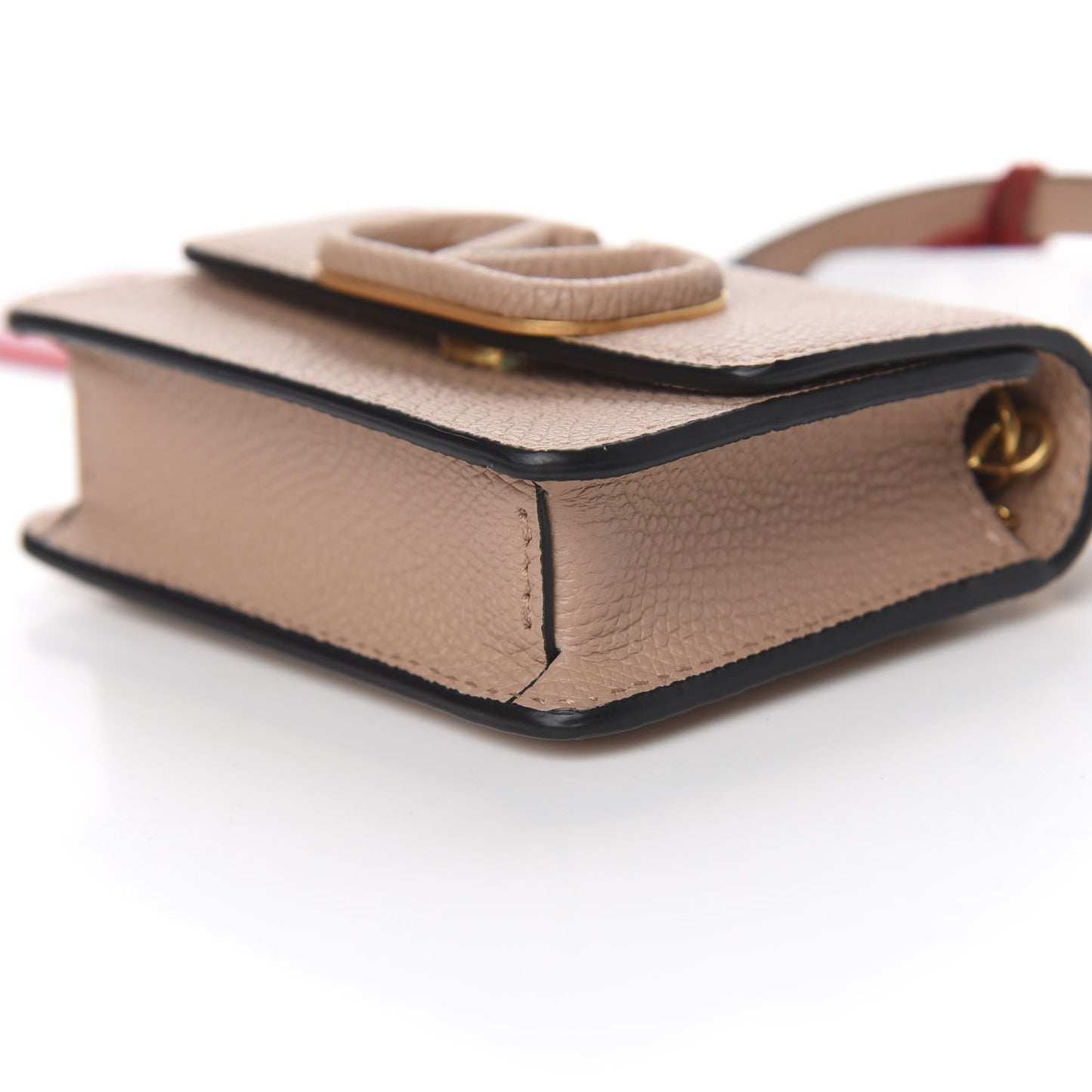 Grainy Calfskin Mini VSling Shoulder Bag Rose Cannelle