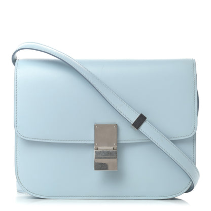 Celine Box Calfskin Medium Classic Box Flap Bag Pale Blue 1 of 12