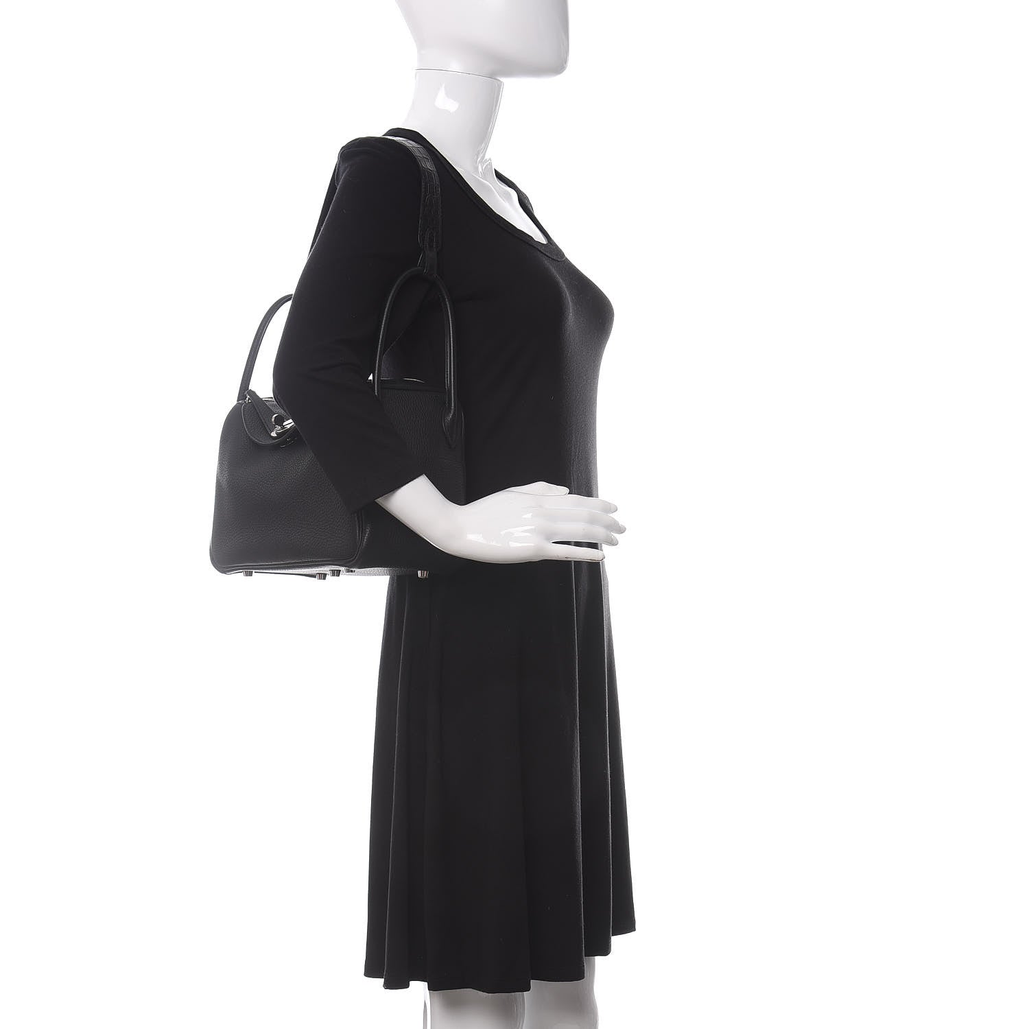 Hermes Togo Matte Niloticus Crocodile Touch Lindy 26 Black 2 of 11