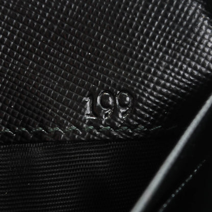 Prada Saffiano Triangle Zip Around Wallet Nero Black 8 of 8