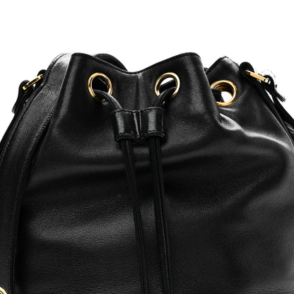 Chanel Lambskin CC Drawstring Shoulder Bag Black 9 of 11