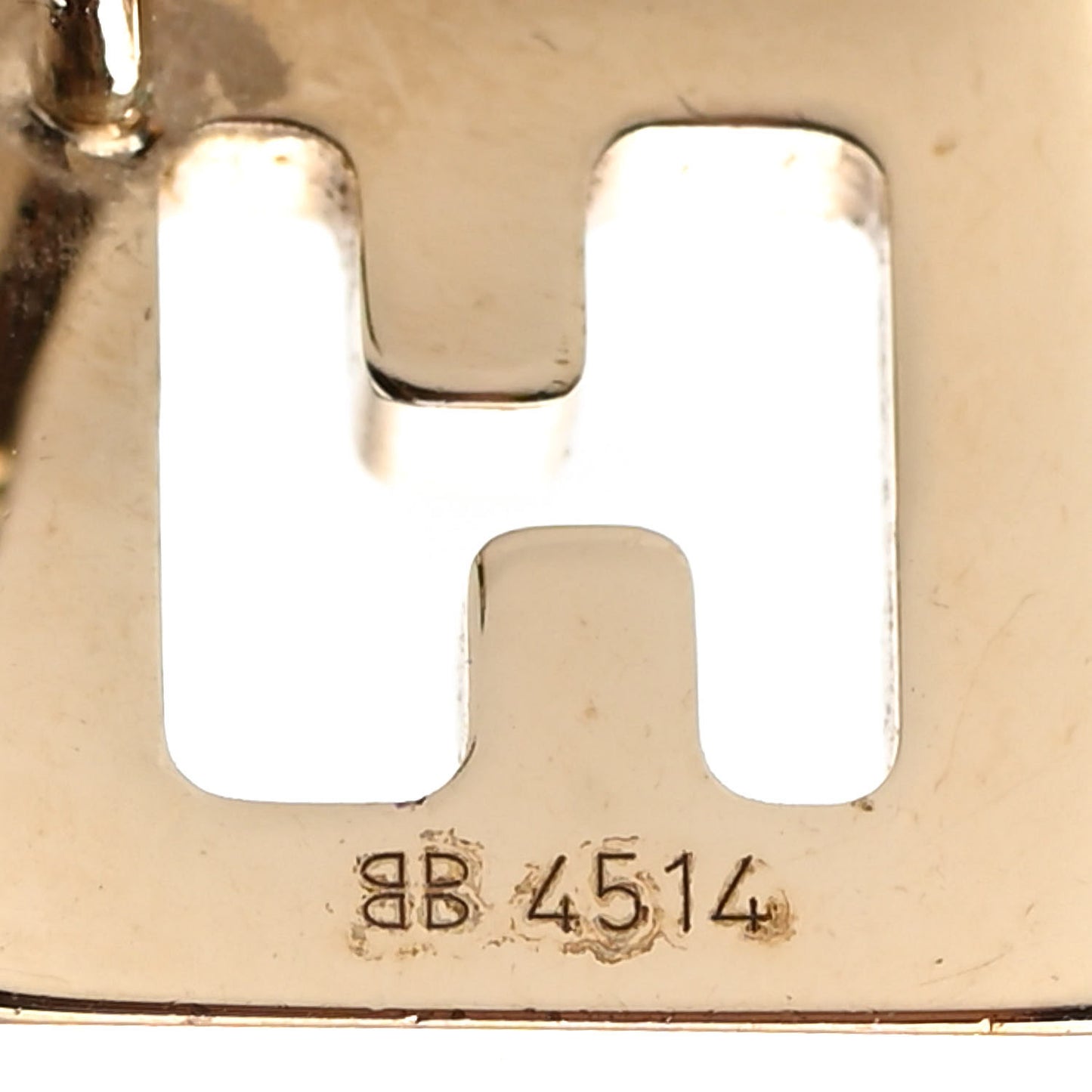 FF Metal Crystal Earrings Gold