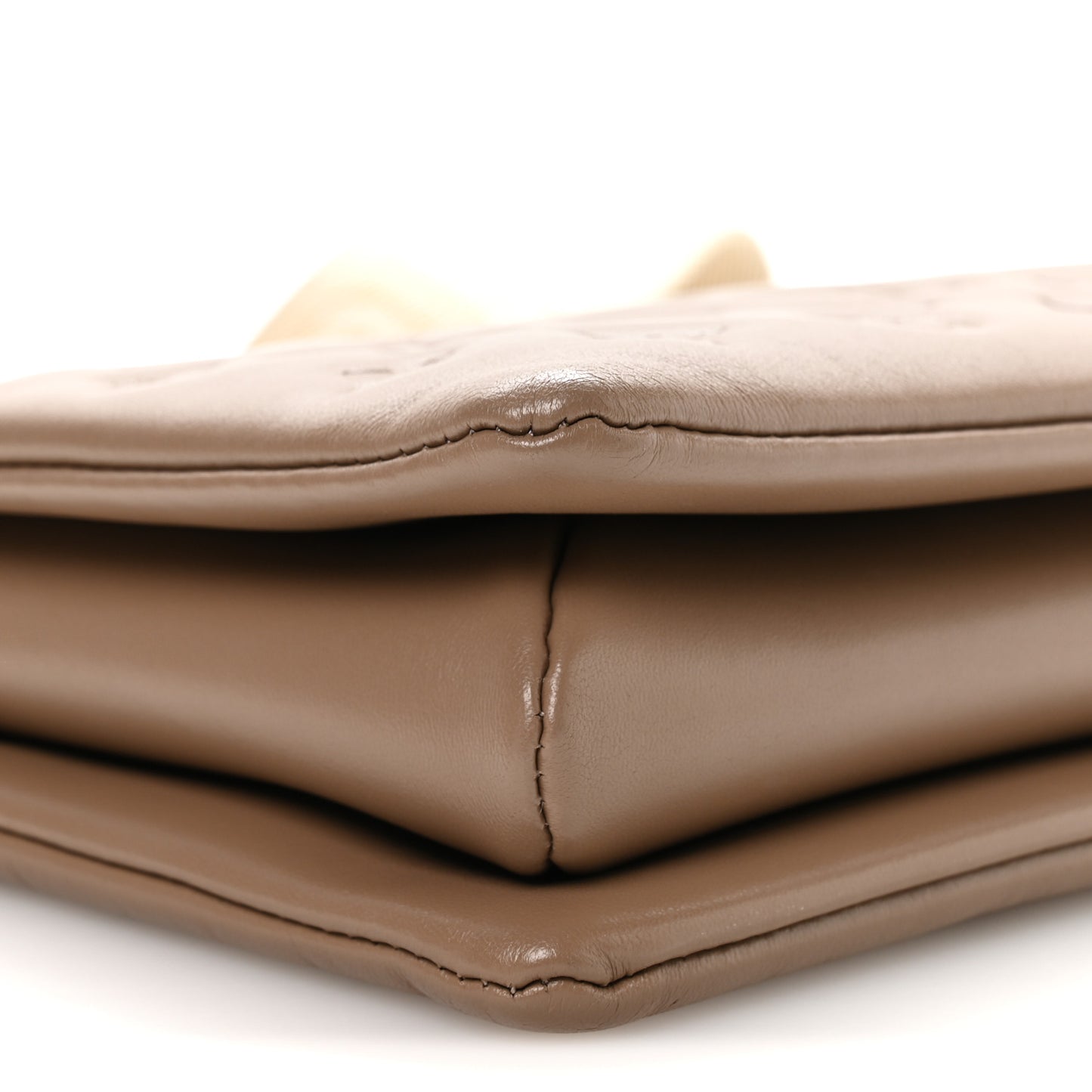 Lambskin Embossed Monogram Coussin PM Taupe Taupe