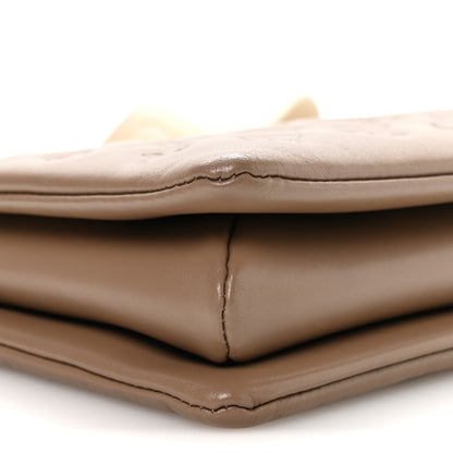 Louis Vuitton Lambskin Embossed Monogram Coussin PM Taupe Taupe 8 of 9