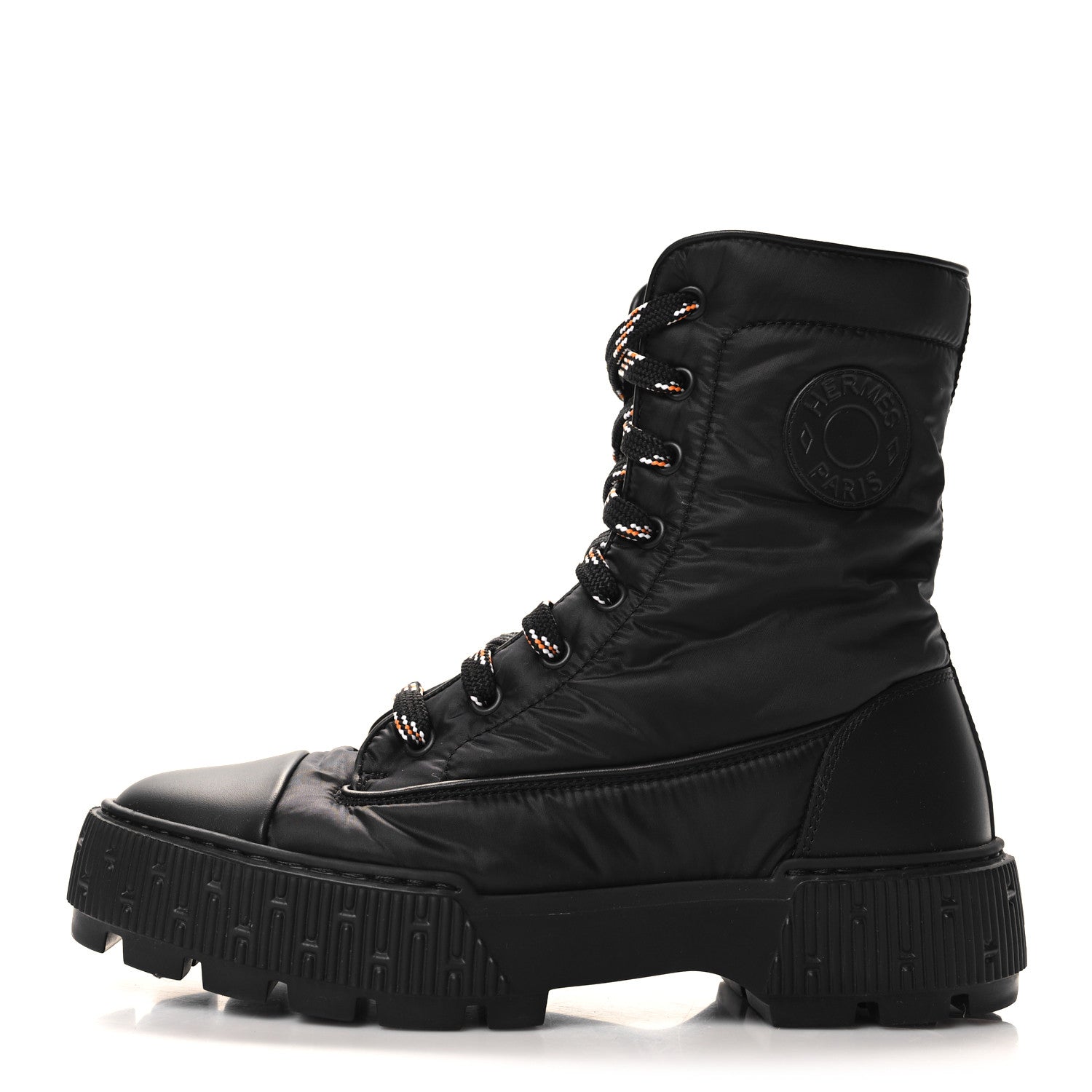 Hermes Calfskin Parachute Fresh Ankle Boots 36.5 Black 1 of 8