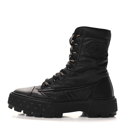 Hermes Calfskin Parachute Fresh Ankle Boots 36.5 Black 1 of 8