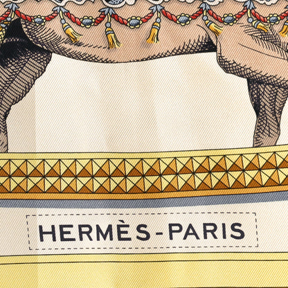 Hermes Silk Grand Apparat Forever Scarf 90 Creme Gold Multicolore 2 of 4