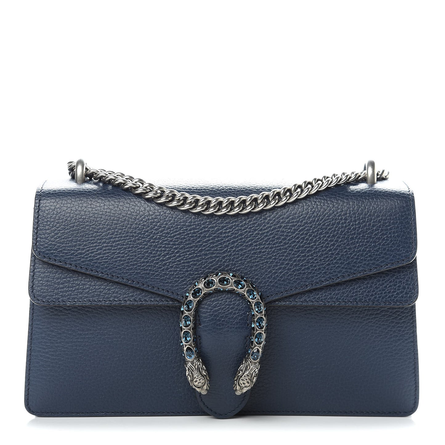 Dollar Calfskin Crystal Small Dionysus Shoulder Bag Blue Agata Montana Sapphire