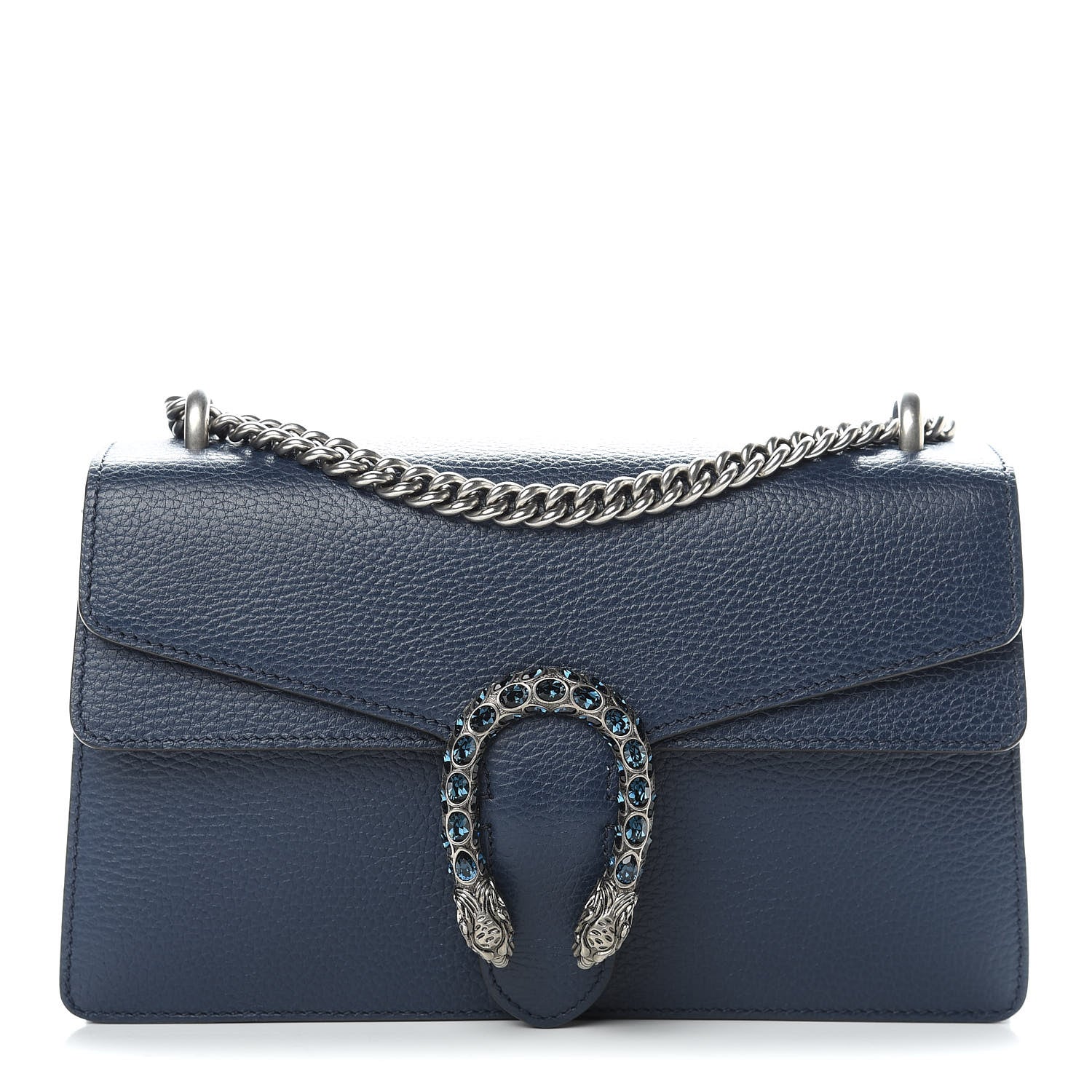 Gucci Dollar Calfskin Crystal Small Dionysus Shoulder Bag Blue Agata Montana Sapphire 1 of 12