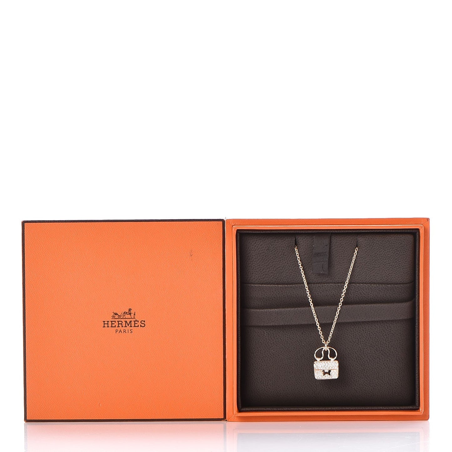 18K Rose Gold Diamond Constance Amulette Pendant Necklace