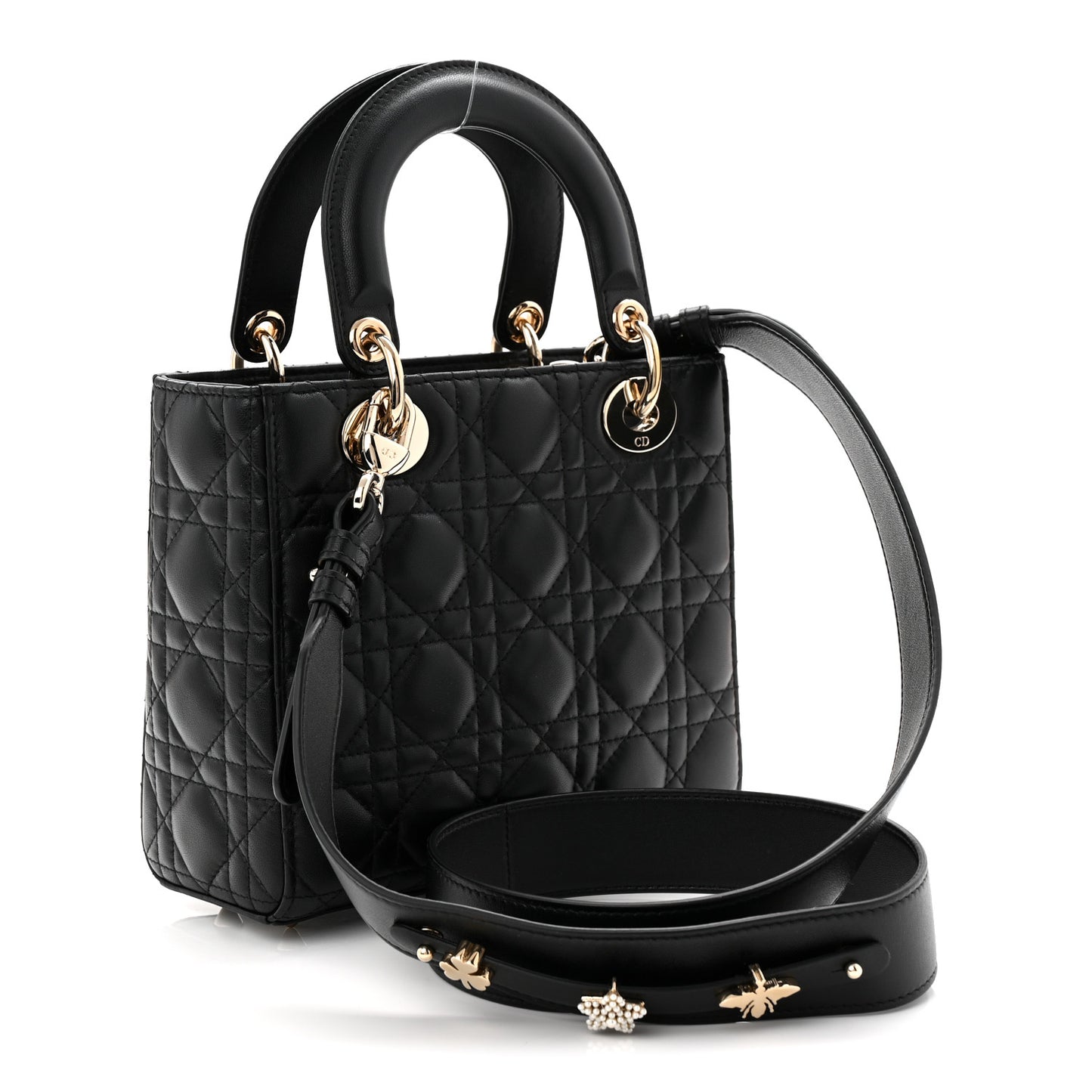 Lambskin Cannage Small My ABCDior Lady Dior Black