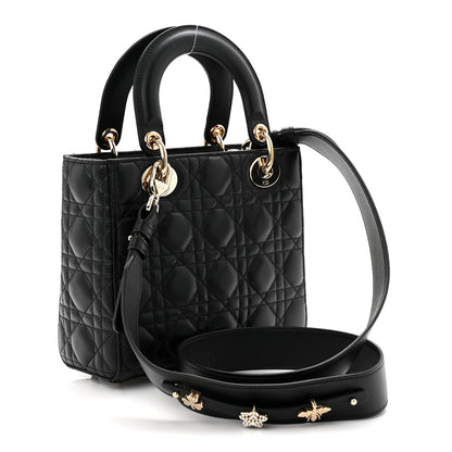 Christian Dior Lambskin Cannage Small My ABCDior Lady Dior Black 3 of 10