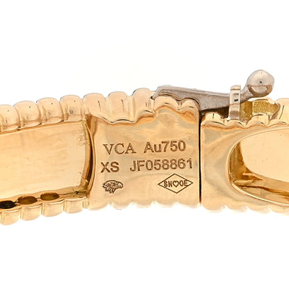 Van Cleef & Arpels 18K Yellow Gold Perlee Signature Bangle Bracelet XS 3 of 3