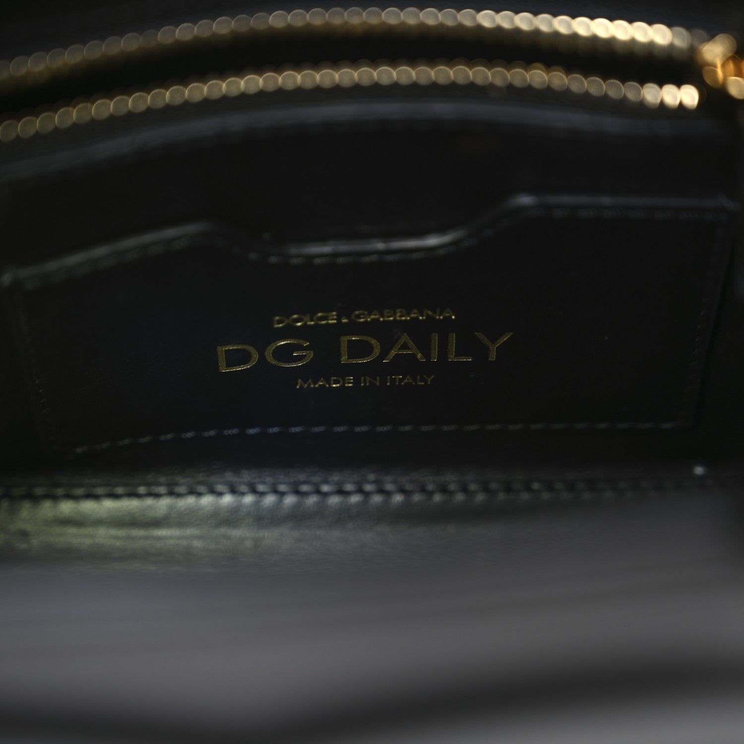 Dolce & Gabbana DOLCE GABBANA Calfskin Mini DG Daily Shopper Tote Black 5 of 10