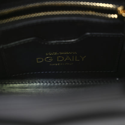 Dolce & Gabbana DOLCE GABBANA Calfskin Mini DG Daily Shopper Tote Black 5 of 10
