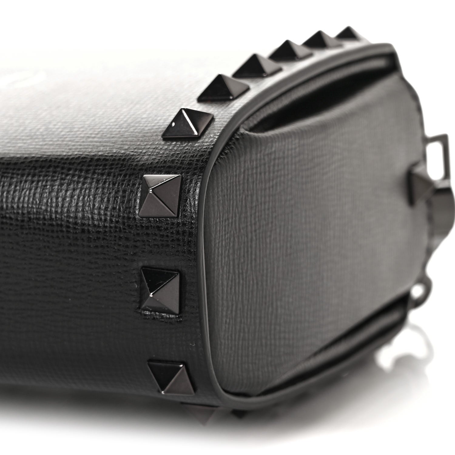 Valentino Garavani Grainy Calfskin Rockstud Clutch Black 7 of 8