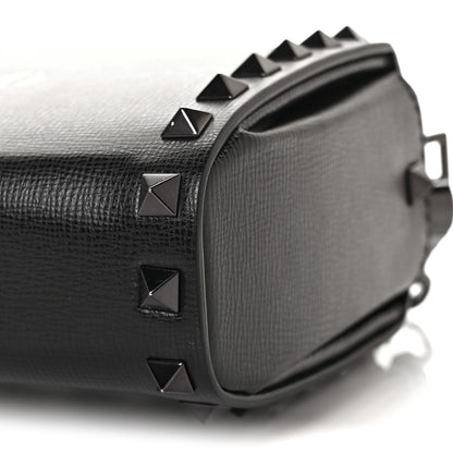 Valentino Garavani Grainy Calfskin Rockstud Clutch Black 7 of 8