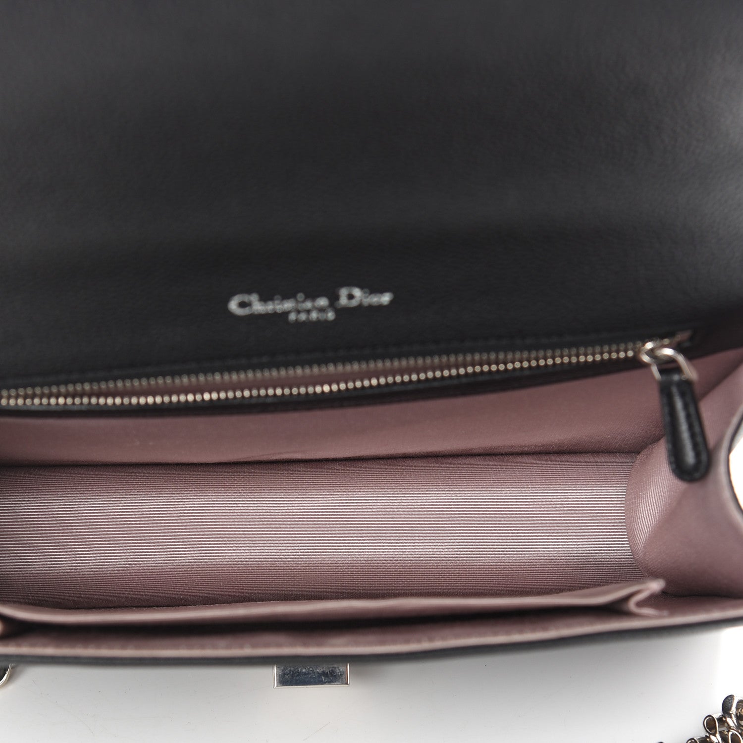 Christian Dior Grained Calfskin Medium Diorama Flap Bag Black 4 of 9
