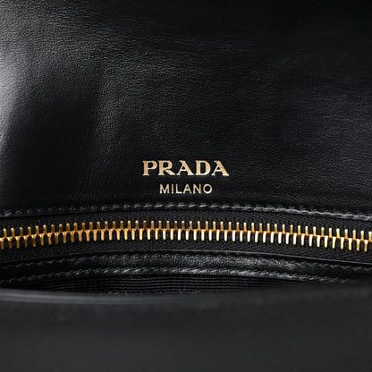 Prada Saffiano Flap Shoulder Bag Black 6 of 14