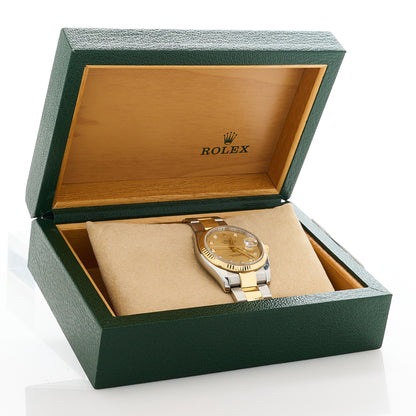 Rolex Stainless Steel 18K Yellow Gold Diamond 36mm Oyster Perpetual Datejust Watch Champagne 116233 5 of 5
