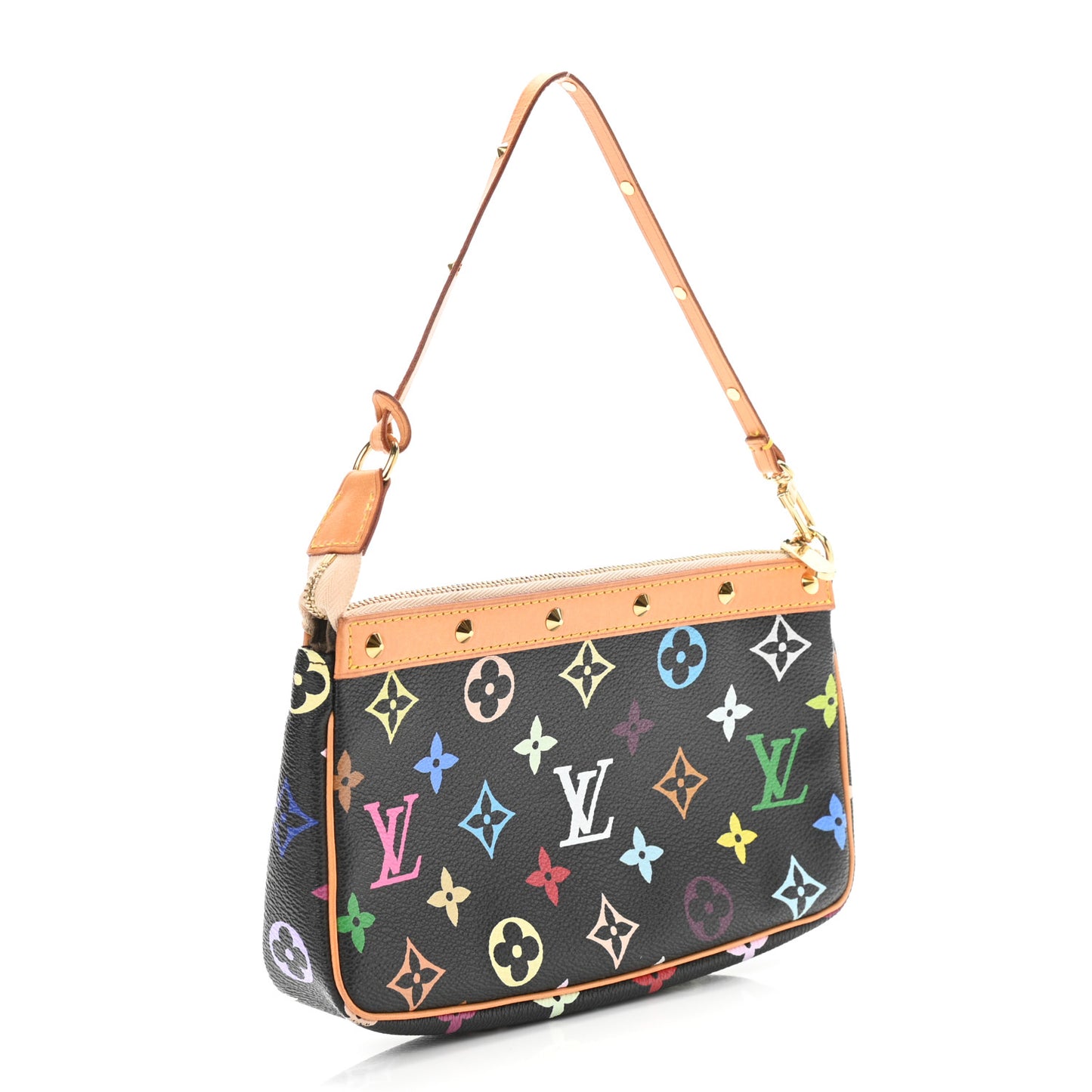 Monogram Multicolor Pochette Accessories Black