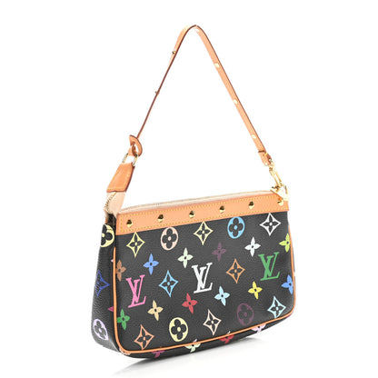 Louis Vuitton Monogram Multicolor Pochette Accessories Black 3 of 10