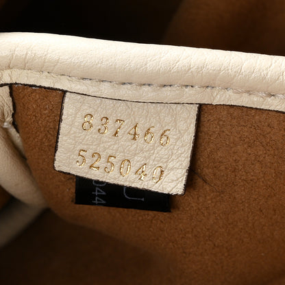 Gucci Grained Calfskin Softbit Maxi Shoulder Bag Dusty White 8 of 11