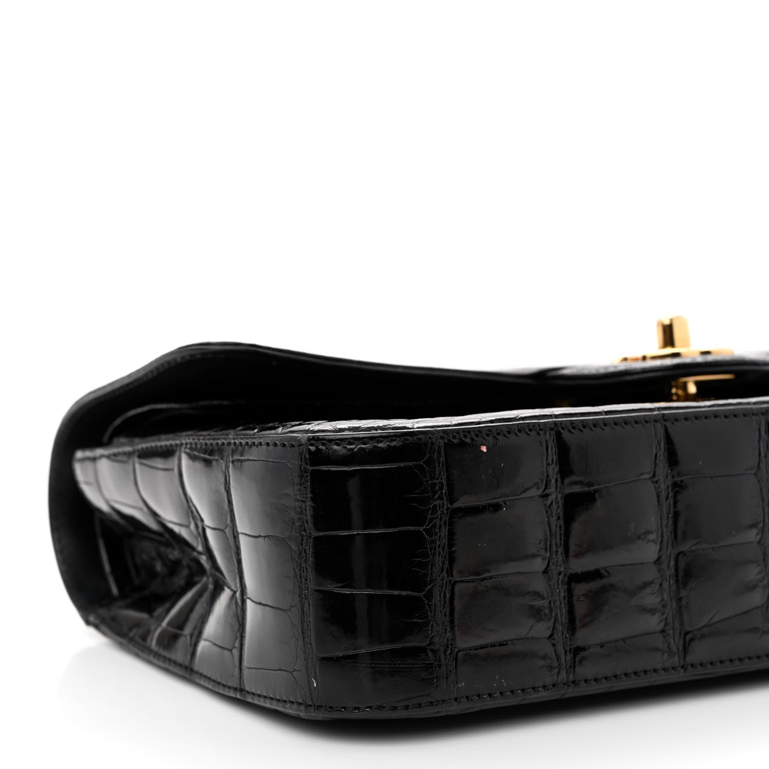 Chanel Alligator Medium Double Flap Black 8 of 9
