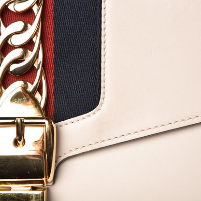 Gucci Calfskin Small Sylvie Shoulder Bag White 12 of 14