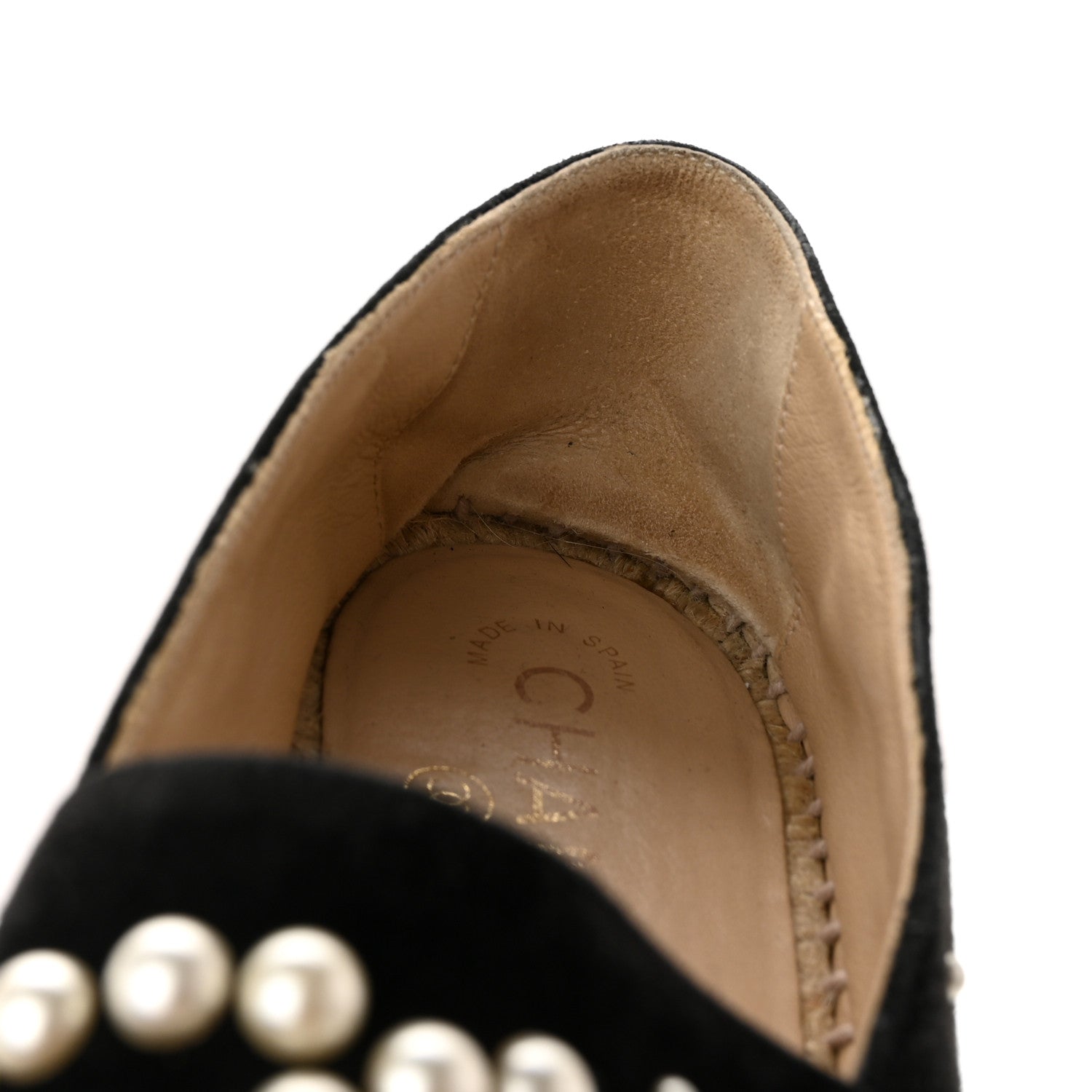 Chanel Suede Pearl CC Espadrilles 40 Black 14 of 15