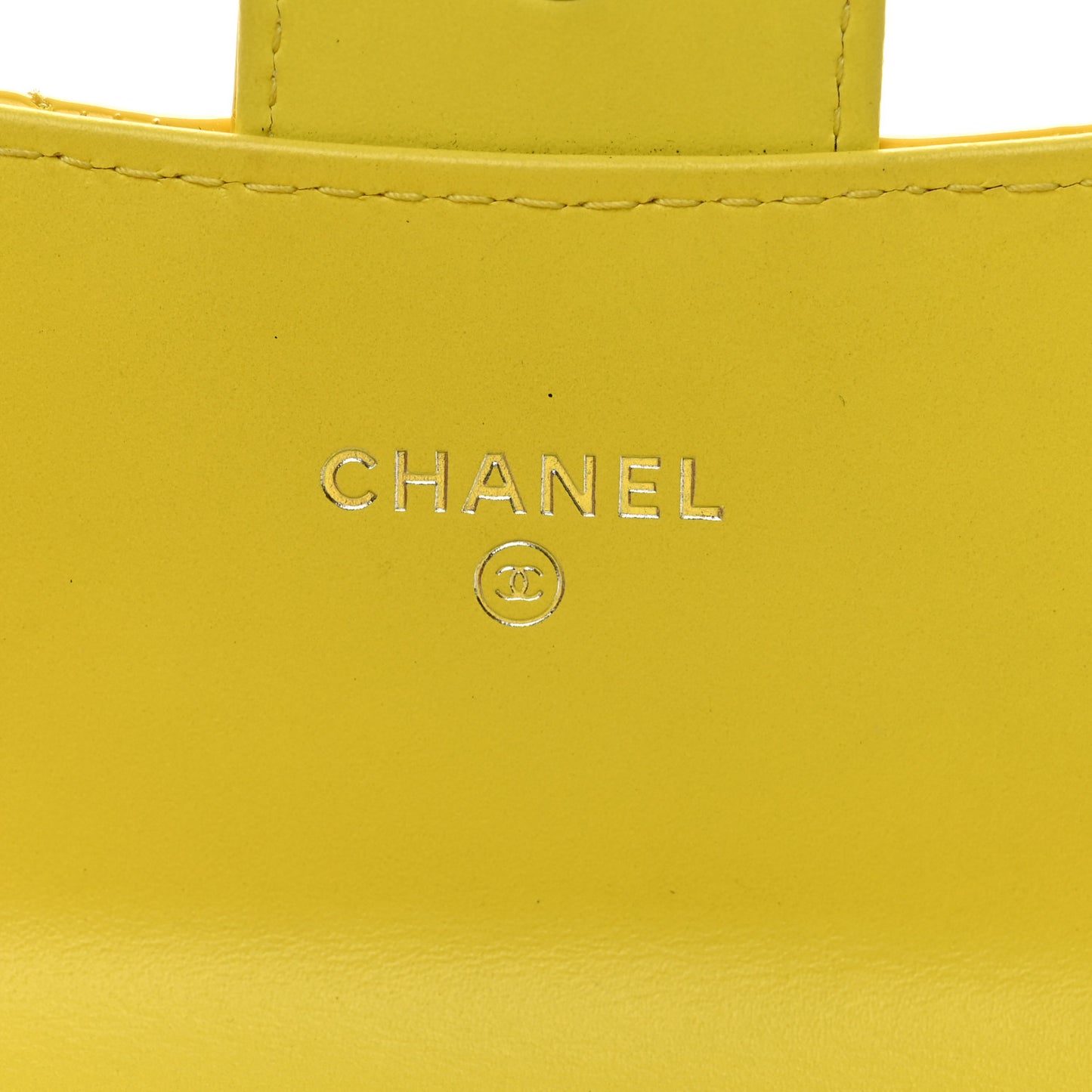 Patent Quilted Compact Flap Wallet Yellow
