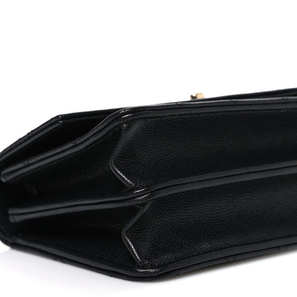 Chanel Caviar Quilted Trendy Handle Clutch With Chain Black 10 of 11