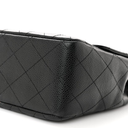 Chanel Caviar Quilted Jumbo Single Flap Black 10 of 10