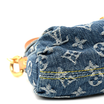 Louis Vuitton Monogram Denim Mini Pleaty Blue 8 of 9