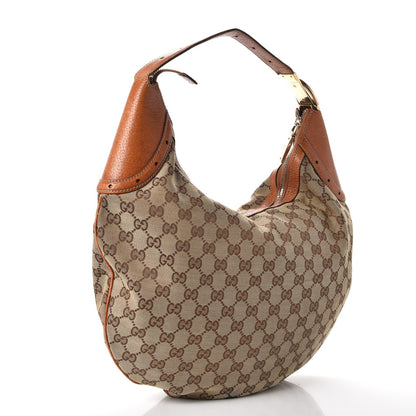 Gucci Monogram Glam Hobo Tan 3 of 17