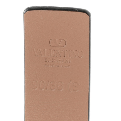 Valentino Garavani Glossy Calfskin Monochrome VLogo 20mm Belt  90 36 Rose Cannelle 3 of 5
