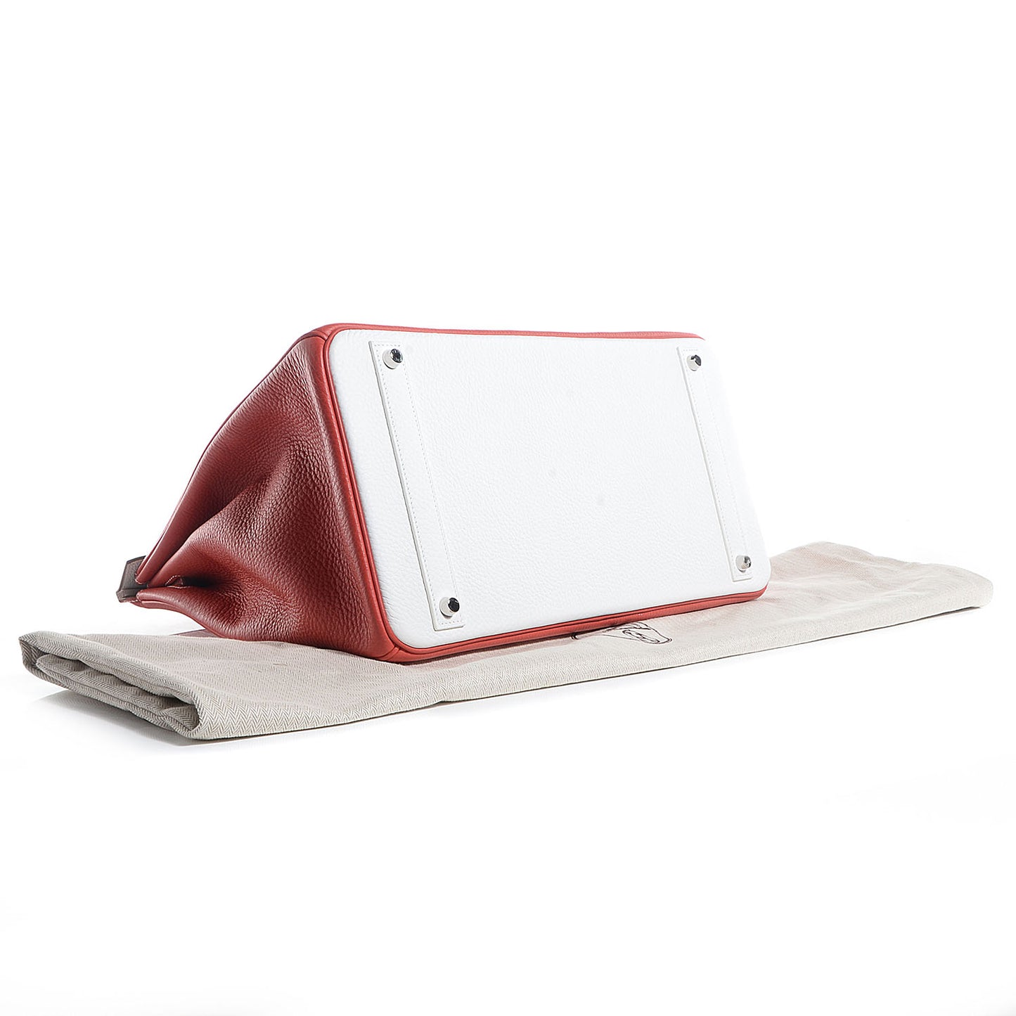 Togo Eclat Birkin 40 Sanguine and Blanc