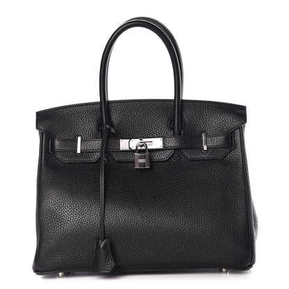 Hermes Taurillon Clemence Birkin 30 Black 2 of 70