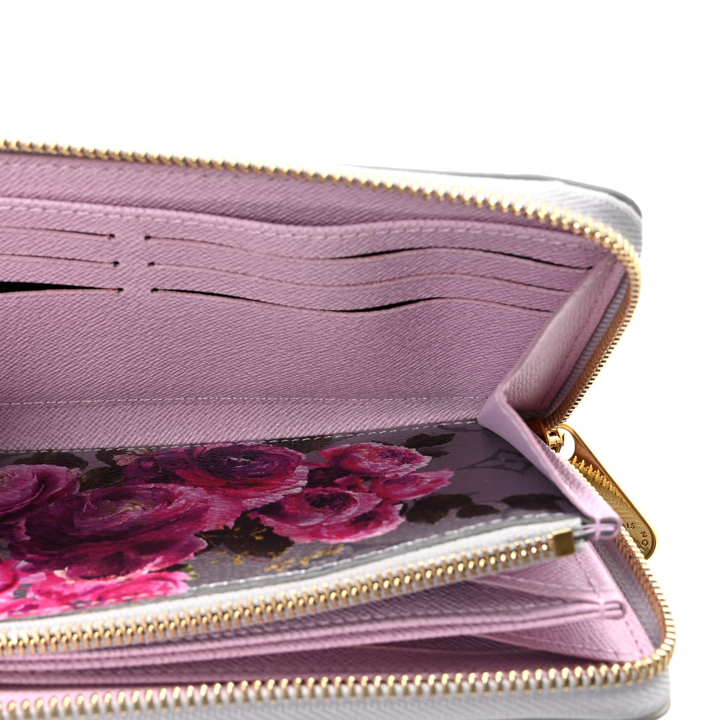 Metallic Monogram LV Garden Zippy Wallet Silver