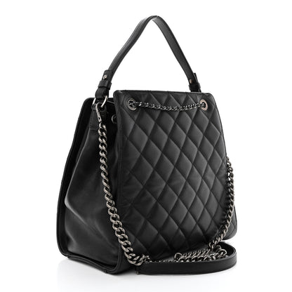 Chanel Caviar Quilted Medium CC Bucket Bag Black 3 of 10