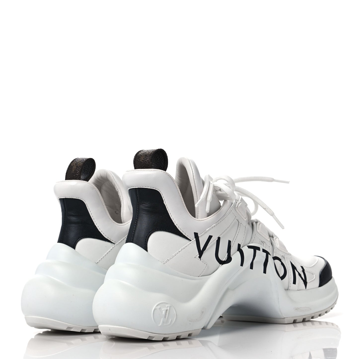 Calfskin Logo LV Archlight Sneakers 37.5 White