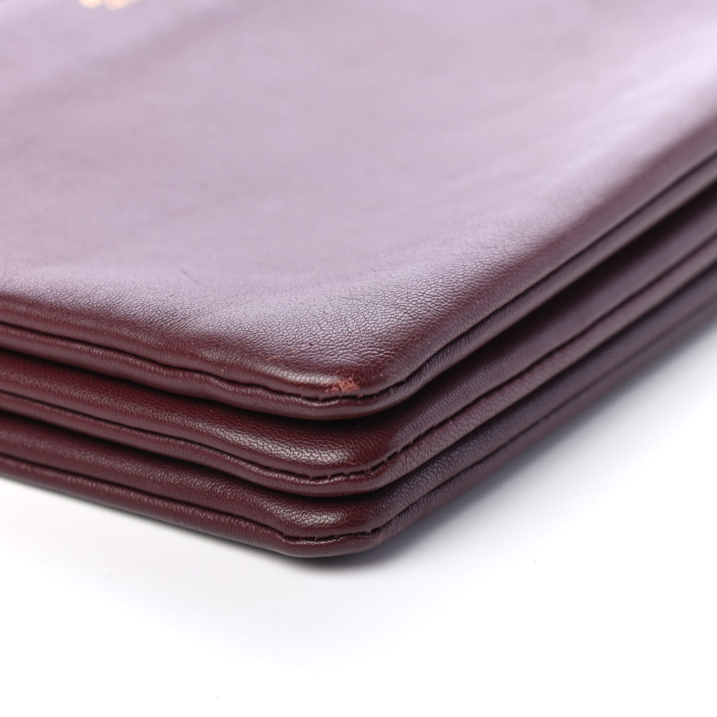Smooth Lambskin Small Trio Crossbody Bag Burgundy