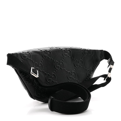 Gucci Calfskin GG Tennis Embossed Belt Bag Black 2 of 9