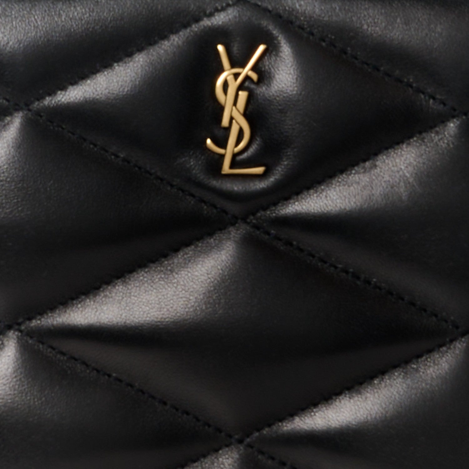 Saint Laurent Lambskin Monogram Medium Sade Puffer Pouch Black 8 of 10