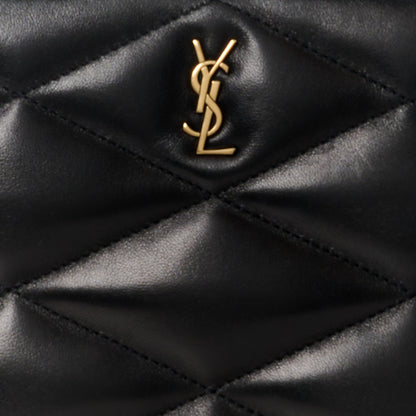Saint Laurent Lambskin Monogram Medium Sade Puffer Pouch Black 8 of 10