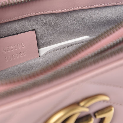 Gucci Calfskin Matelasse GG Marmont Double Zip Chain Bag Perfect Pink 8 of 11