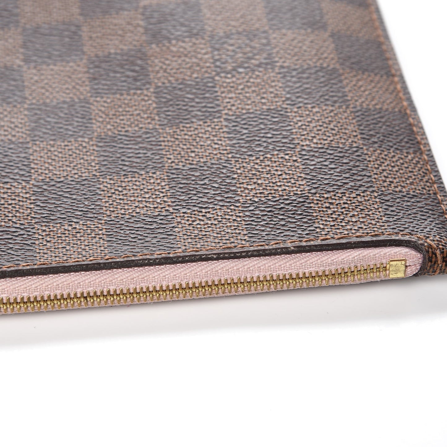 Damier Ebene Neverfull MM GM Pochette Rose Ballerine