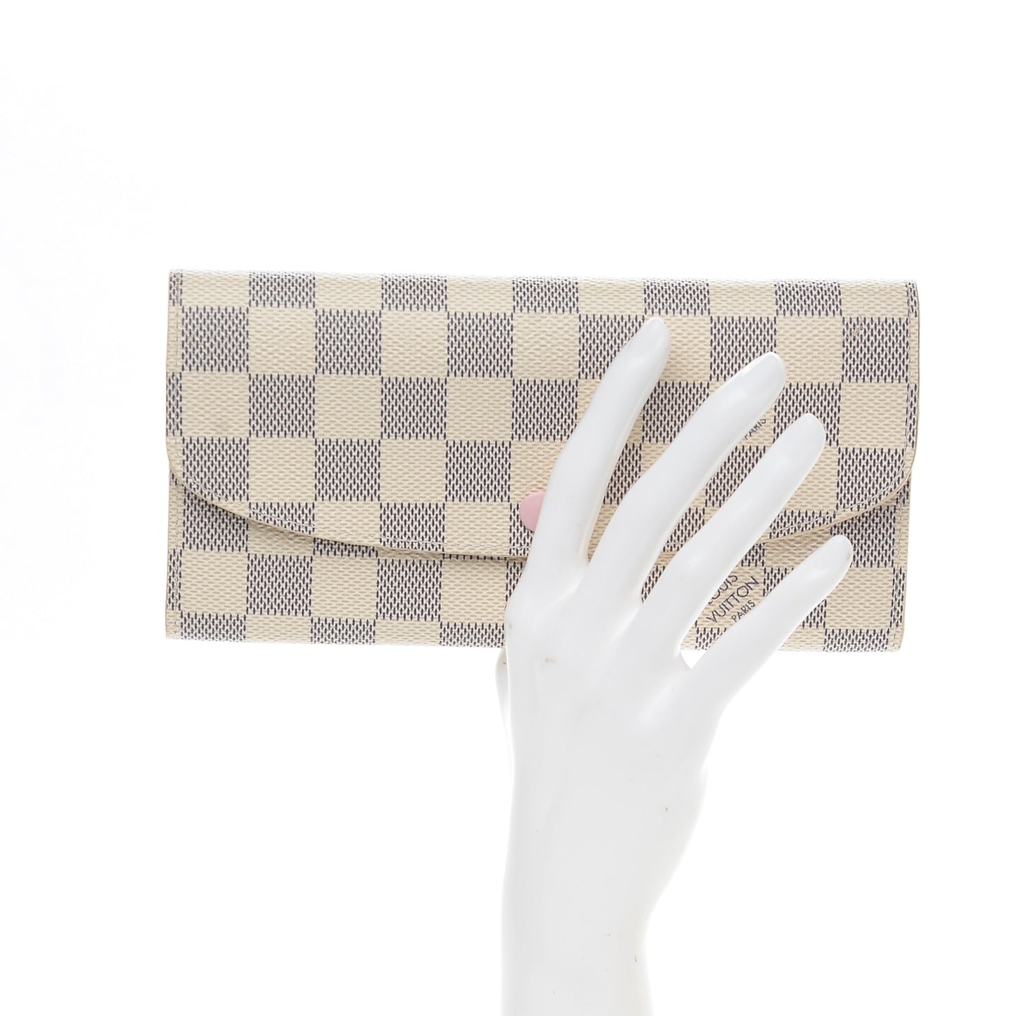 Damier Azur Emilie Wallet Rose Ballerine
