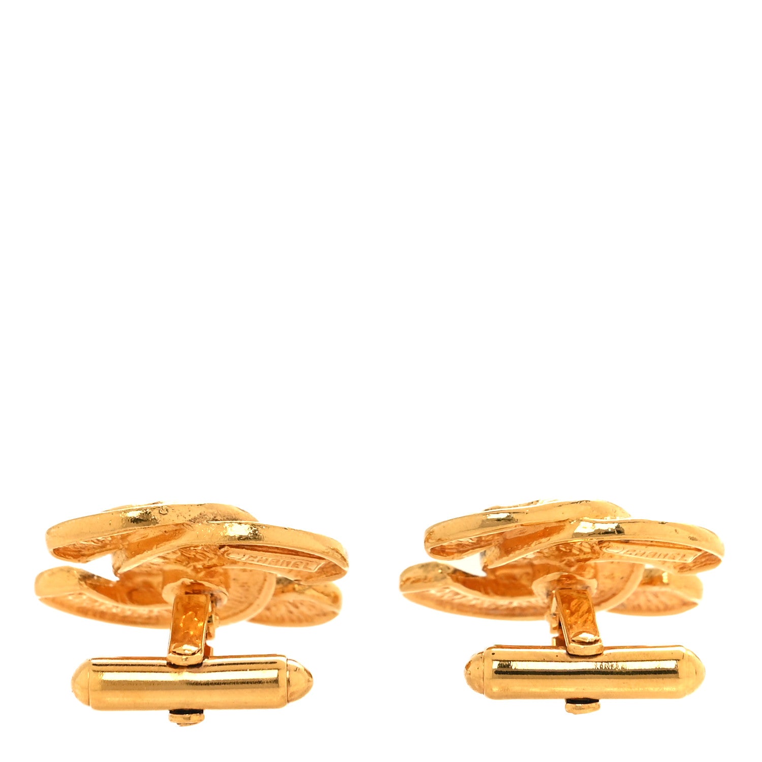 Chanel CC Cufflinks Gold 3 of 4
