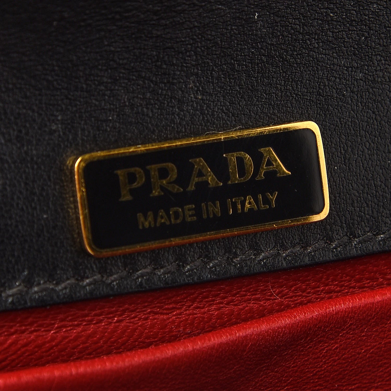 Prada City Calf Saffiano Embellished Cahier Bag Black Fuoco 6 of 10